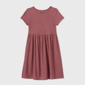 Waffle Knit Babydoll Dress